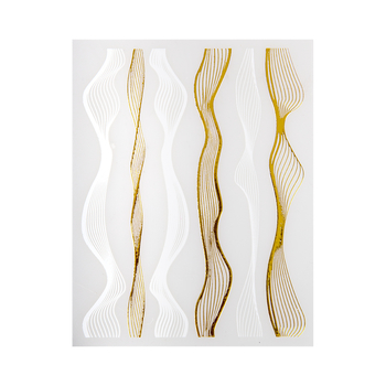 waves gold + white